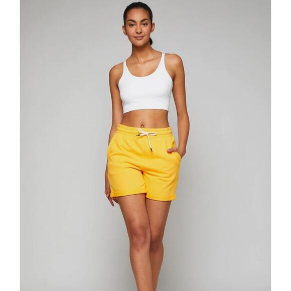 FOURLAPS Mango Orange Rush Short Pull On Comfy Relaxed Shorts Women's Size S NWT - Picture 1 of 9